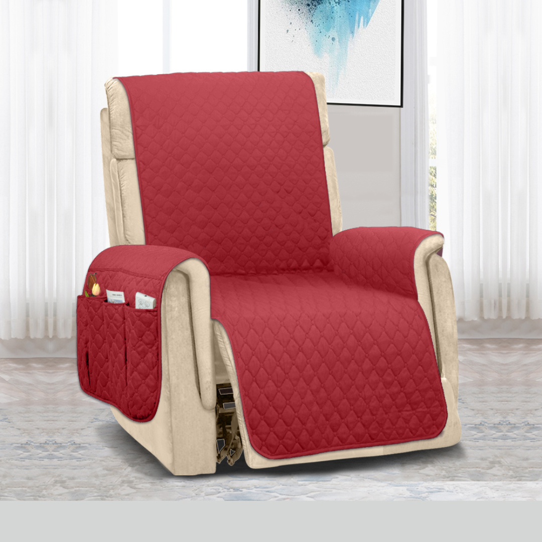 Reversible Couch Cover Furniture Protector with Side Pockets