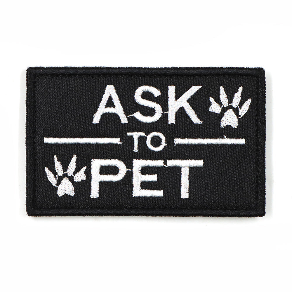 Dog Harness Patches Set - 12 Hook &amp; Loop Customizable Patches