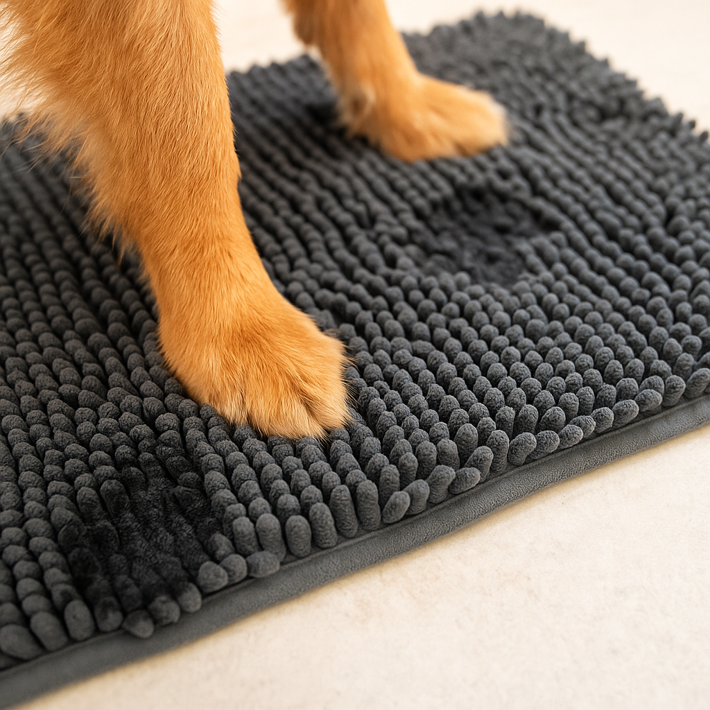 Quick-Dry Paw Cleaning Floor Mat - Superabsorbent Microfiber