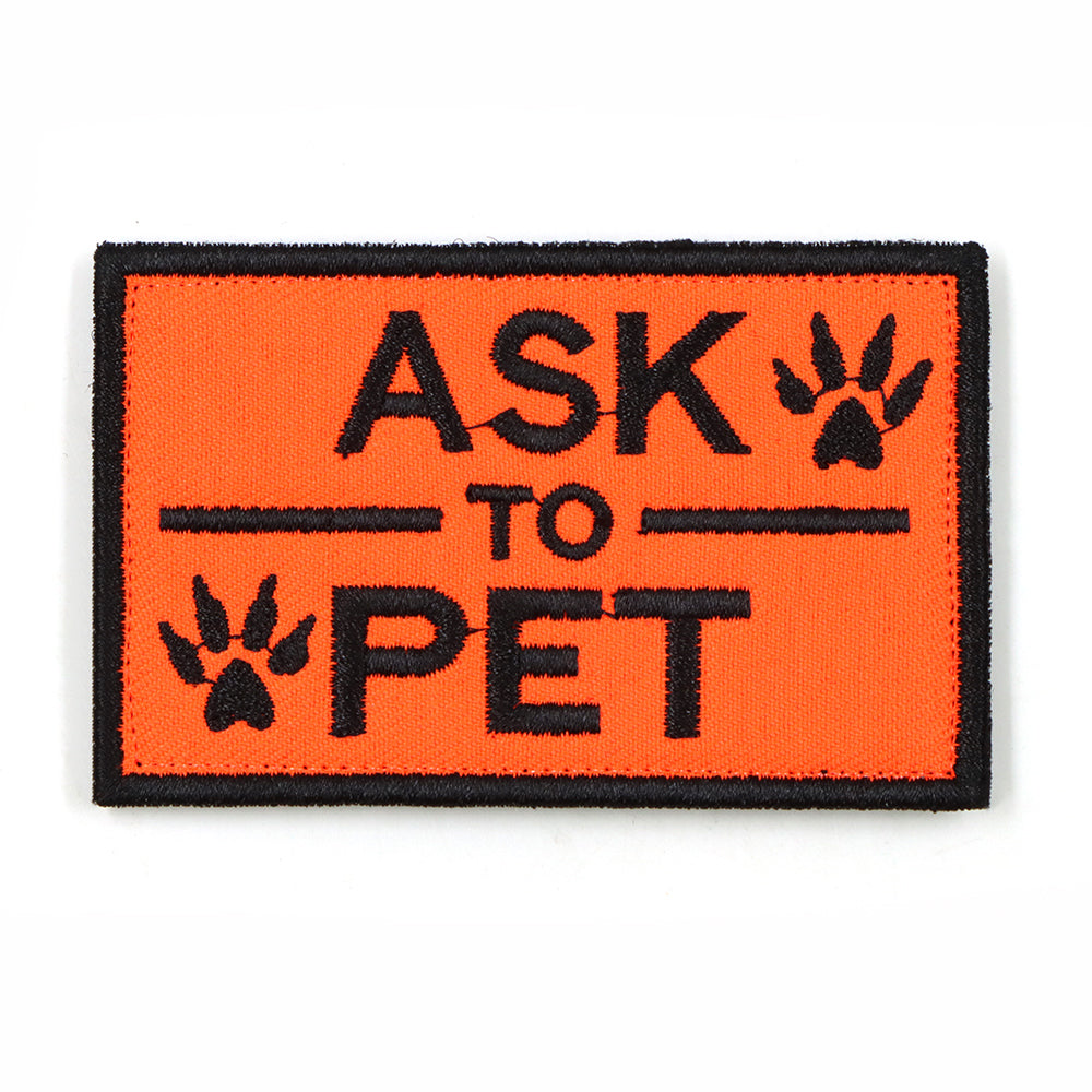 Dog Harness Patches Set - 12 Hook &amp; Loop Customizable Patches