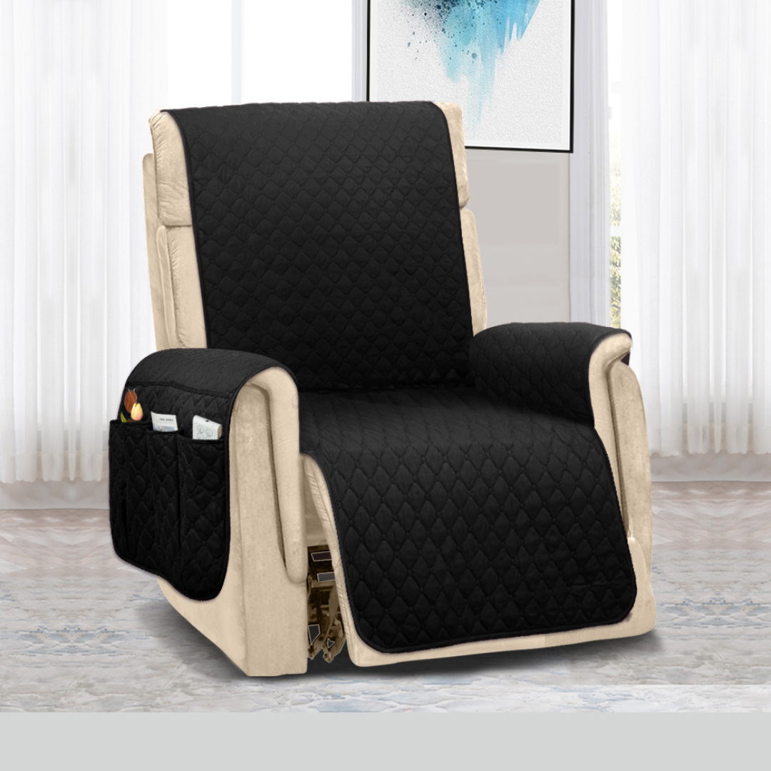 Reversible Couch Cover Furniture Protector with Side Pockets
