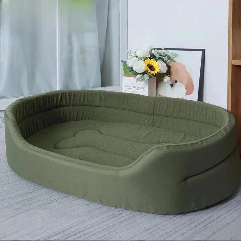 Eco-Friendly Bolster Pet Bed with Raised Rim