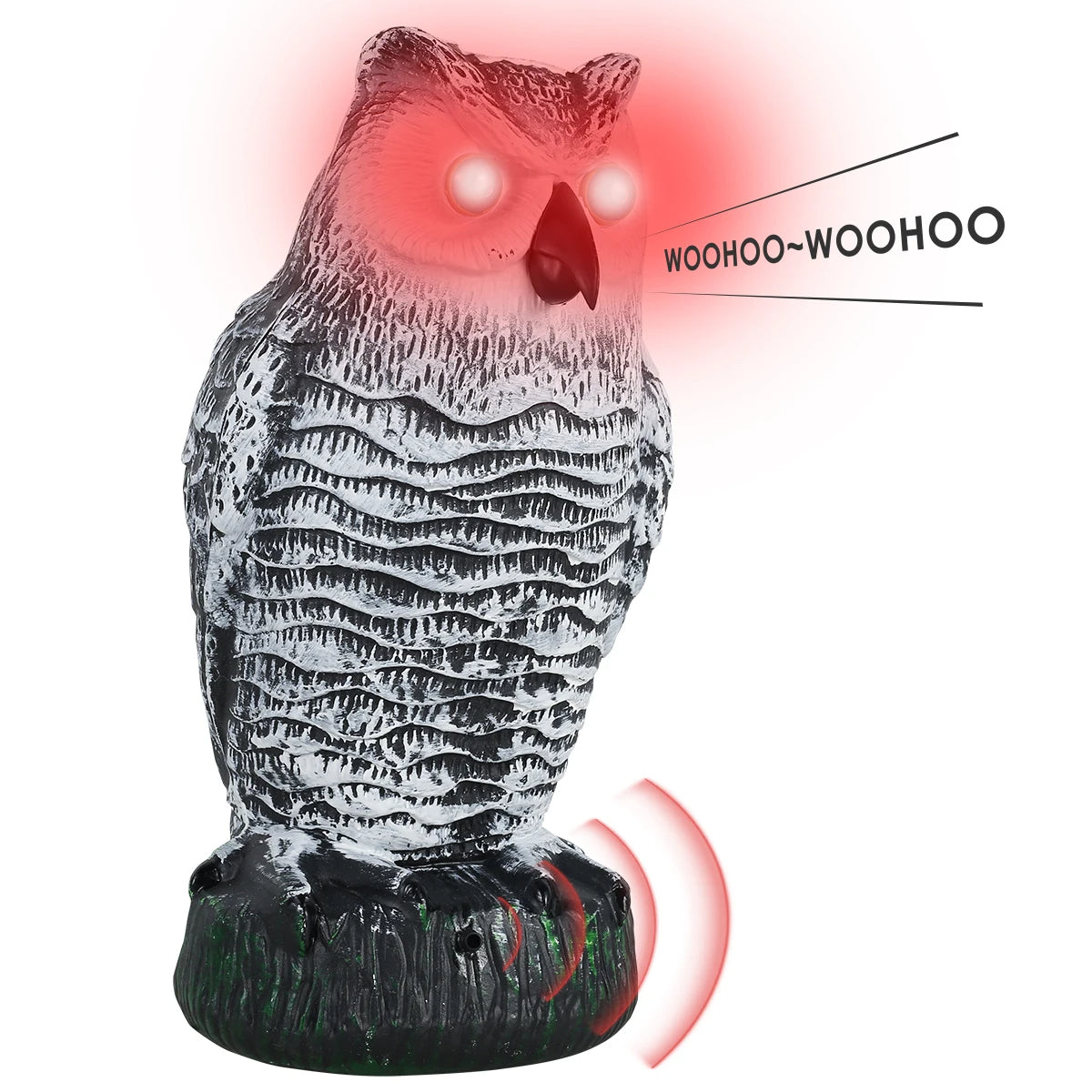 Realistic Owl Decoy Bird and Pest Repeller
