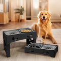 Adjustable Height Raised Slow Feeder Bowl for Dogs