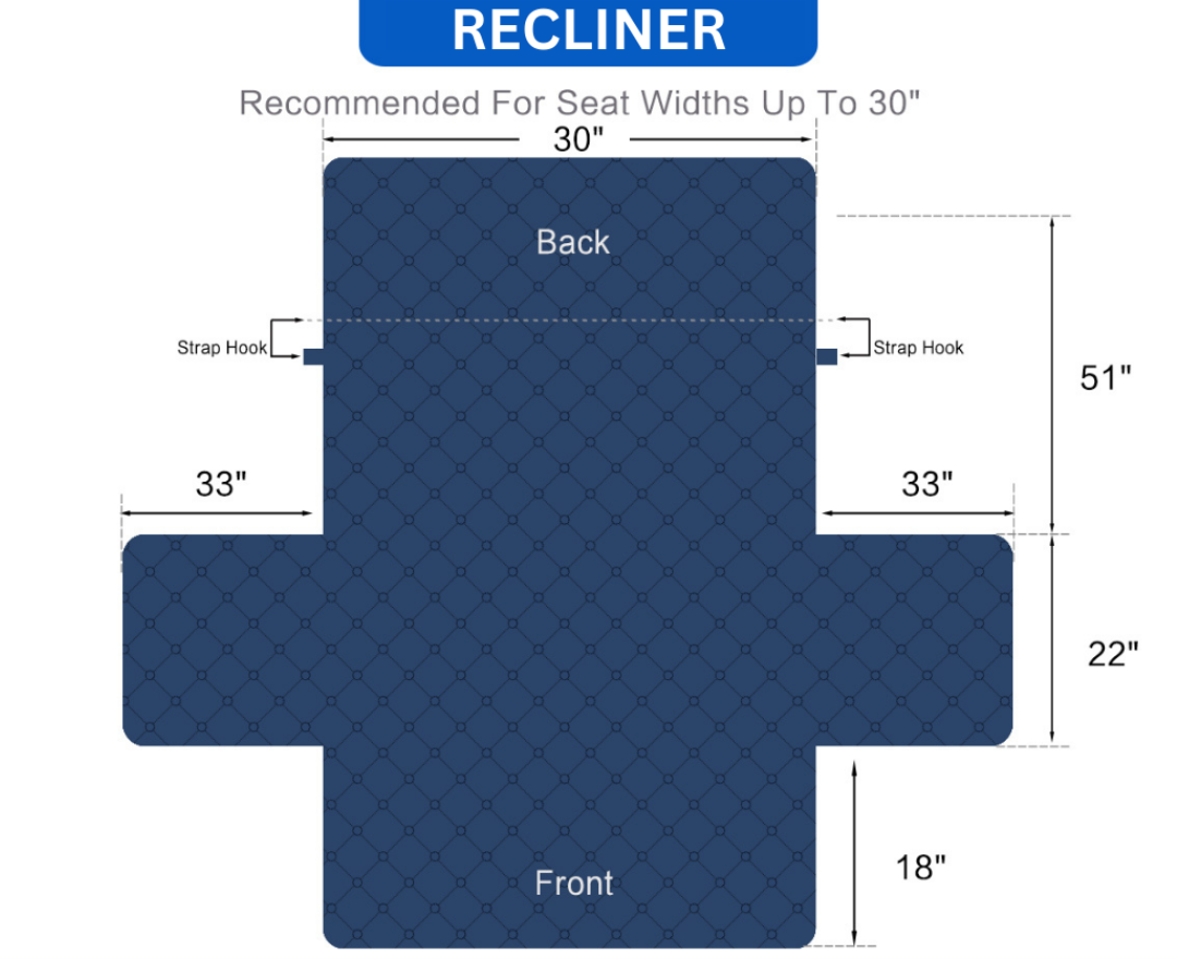 Reversible Couch Cover Furniture Protector with Side Pockets