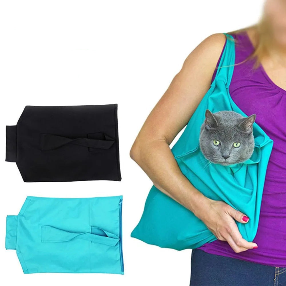 Foldable Anti-Scratch Travel Carrier Pouch for Cats