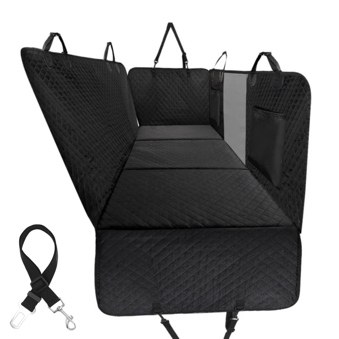 Waterproof Hammock Car Seat Cover for Dogs with Storage