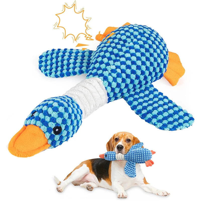Plush Squeaky Dog Chew Toy for Play and Training