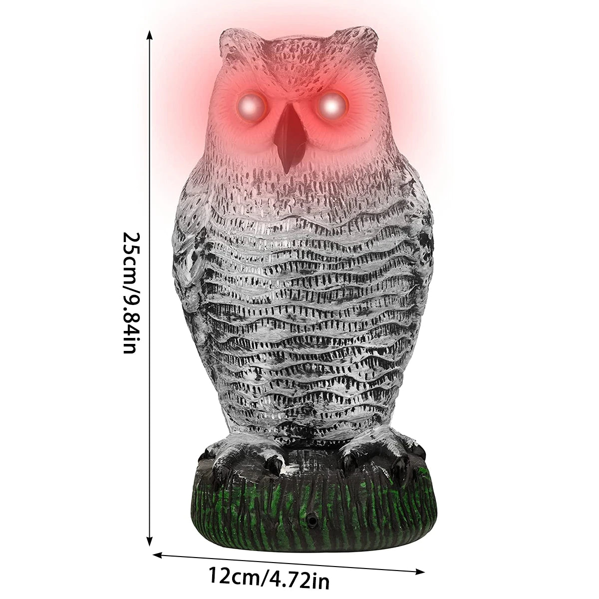 Realistic Owl Decoy Bird and Pest Repeller