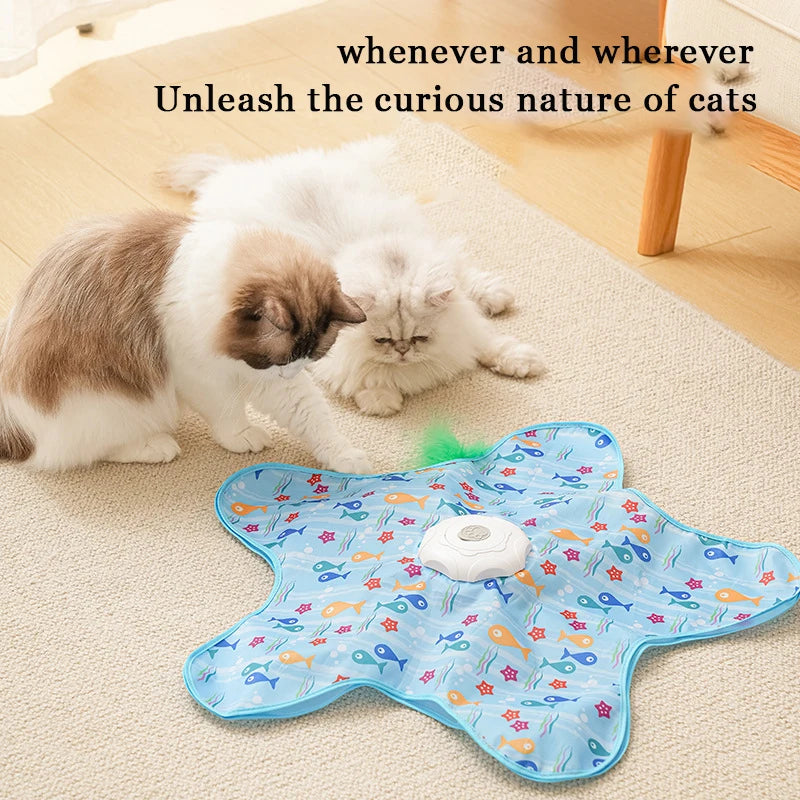 Automatic Hide and Seek Feather Cat Toy