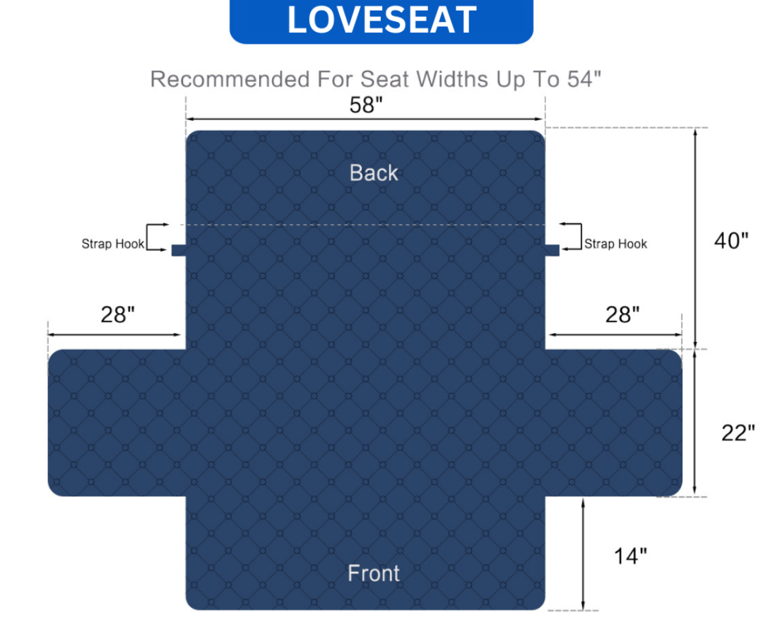 Reversible Couch Cover Furniture Protector with Side Pockets