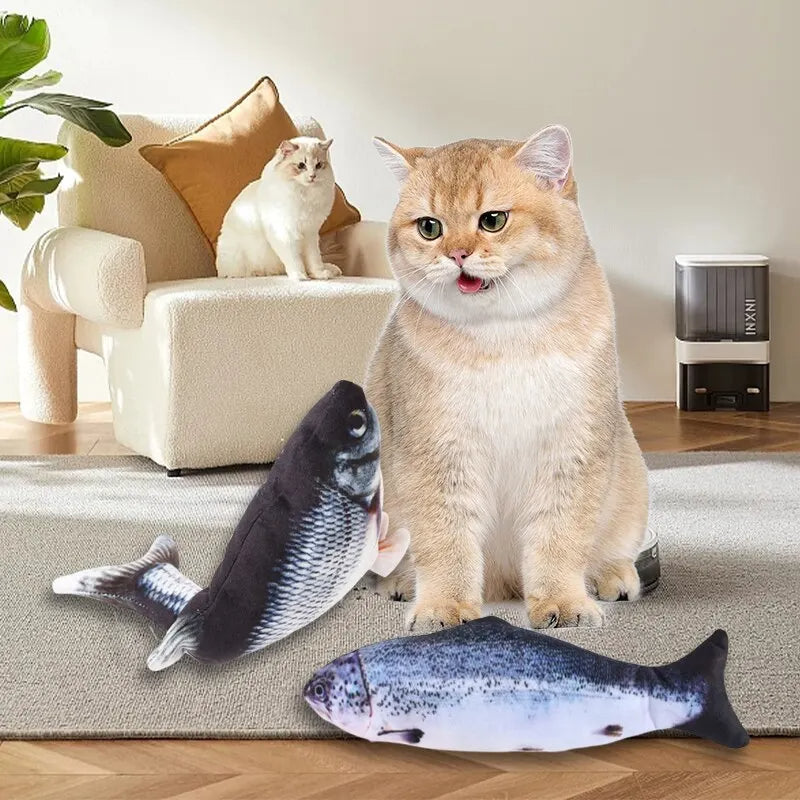 USB Rechargeable Interactive Fish Toy for Cats