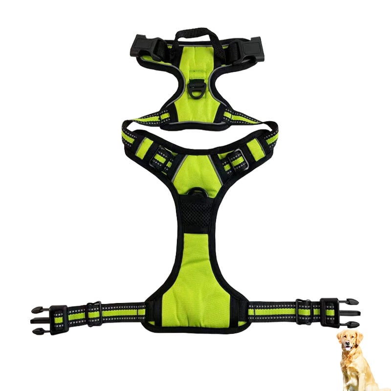 Reflective Nylon Chest &amp; Back Dog Harness