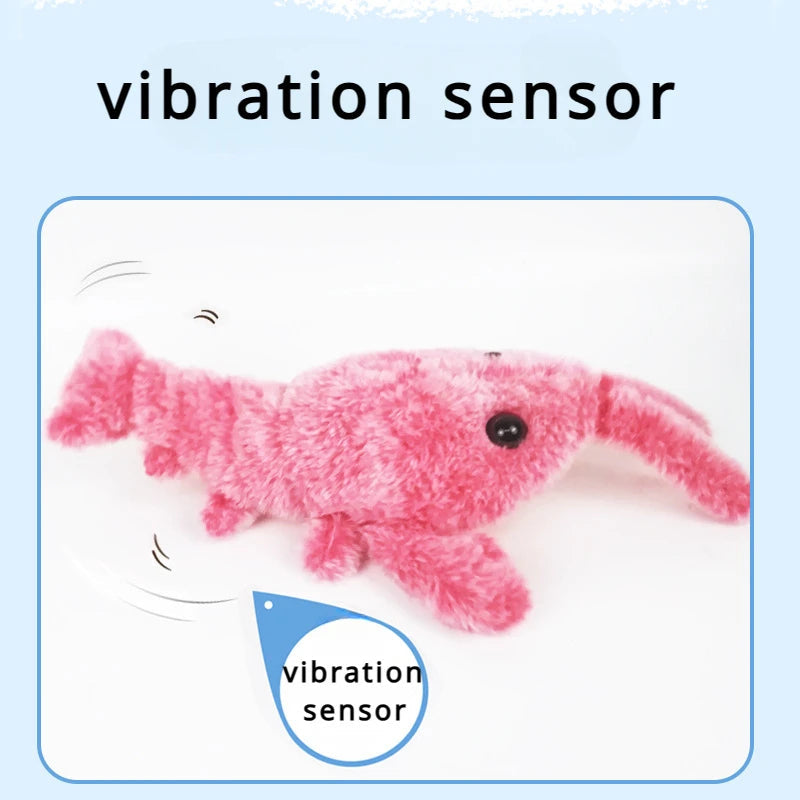 Electric Jumping Shrimp Pet Toy - USB Rechargeable Interactive Toy