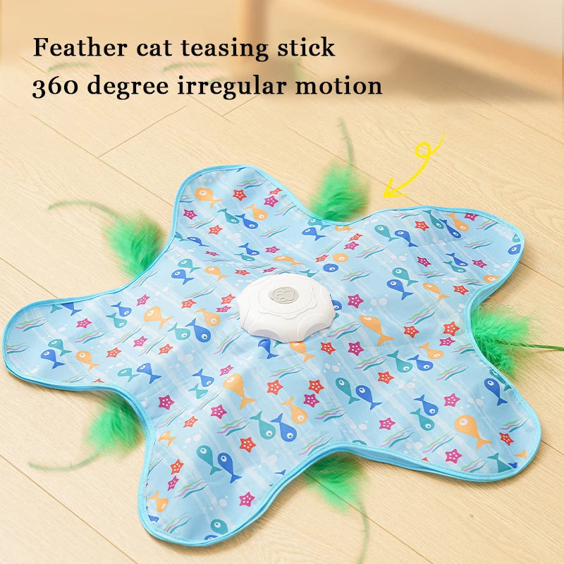 Automatic Hide and Seek Feather Cat Toy