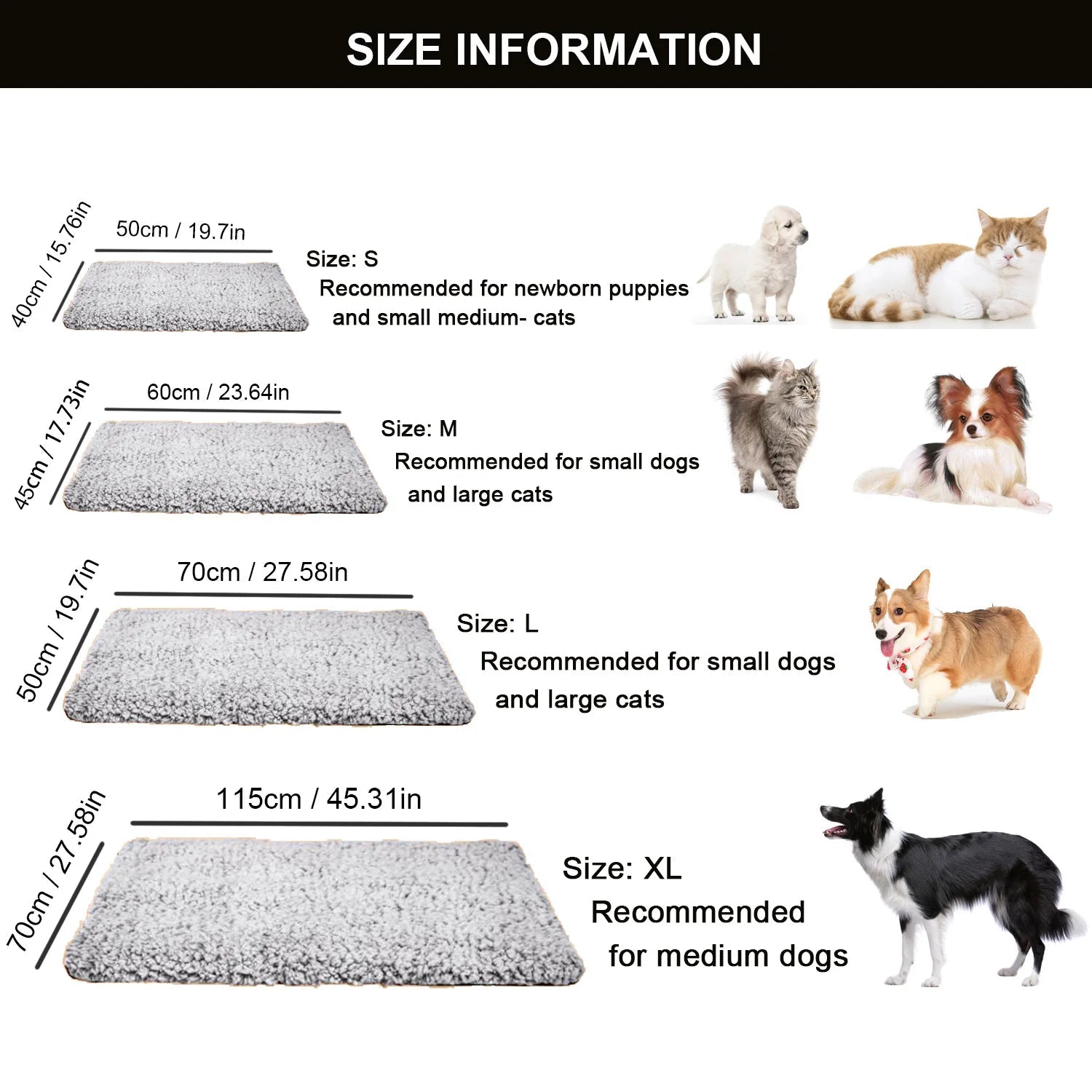 Self-Heating Pad for Cats and Dogs