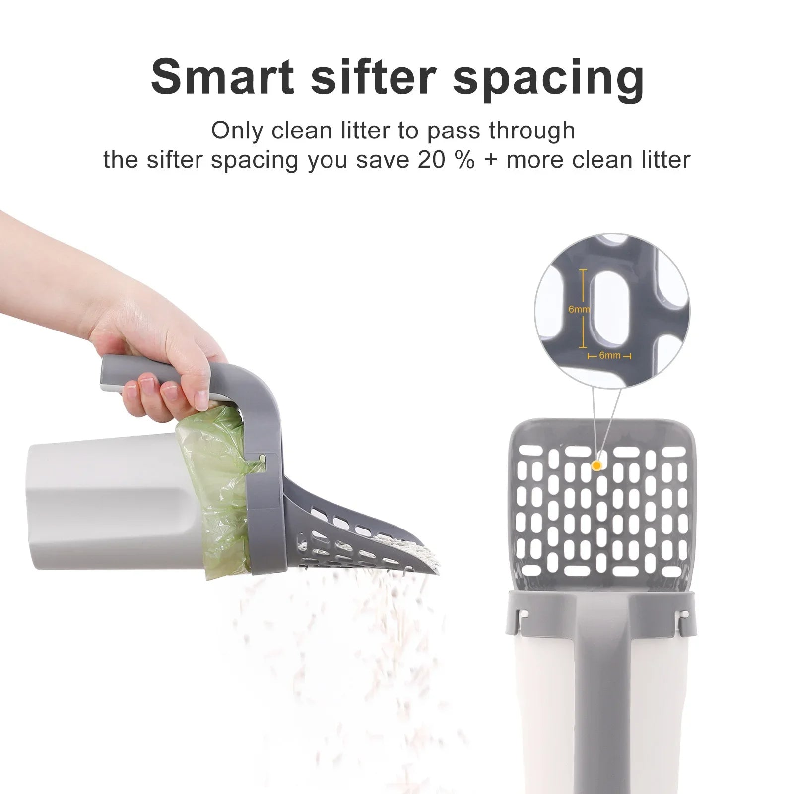 All-In-One Cat Litter Scoop With Waste Container