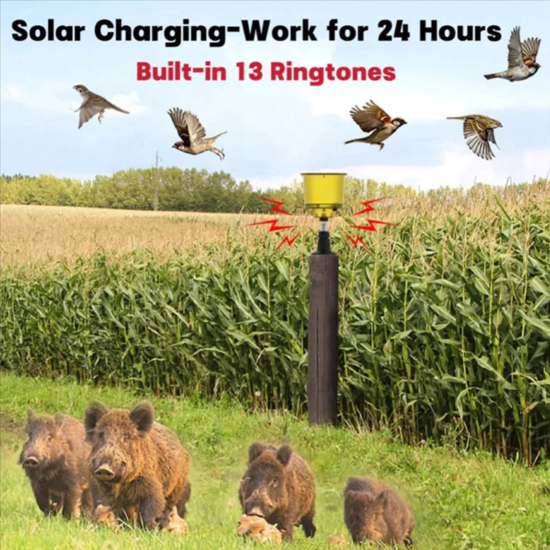 Solar Bird Repeller with Sound and Strobe Light