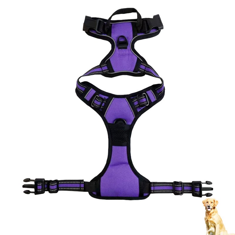Reflective Nylon Chest &amp; Back Dog Harness