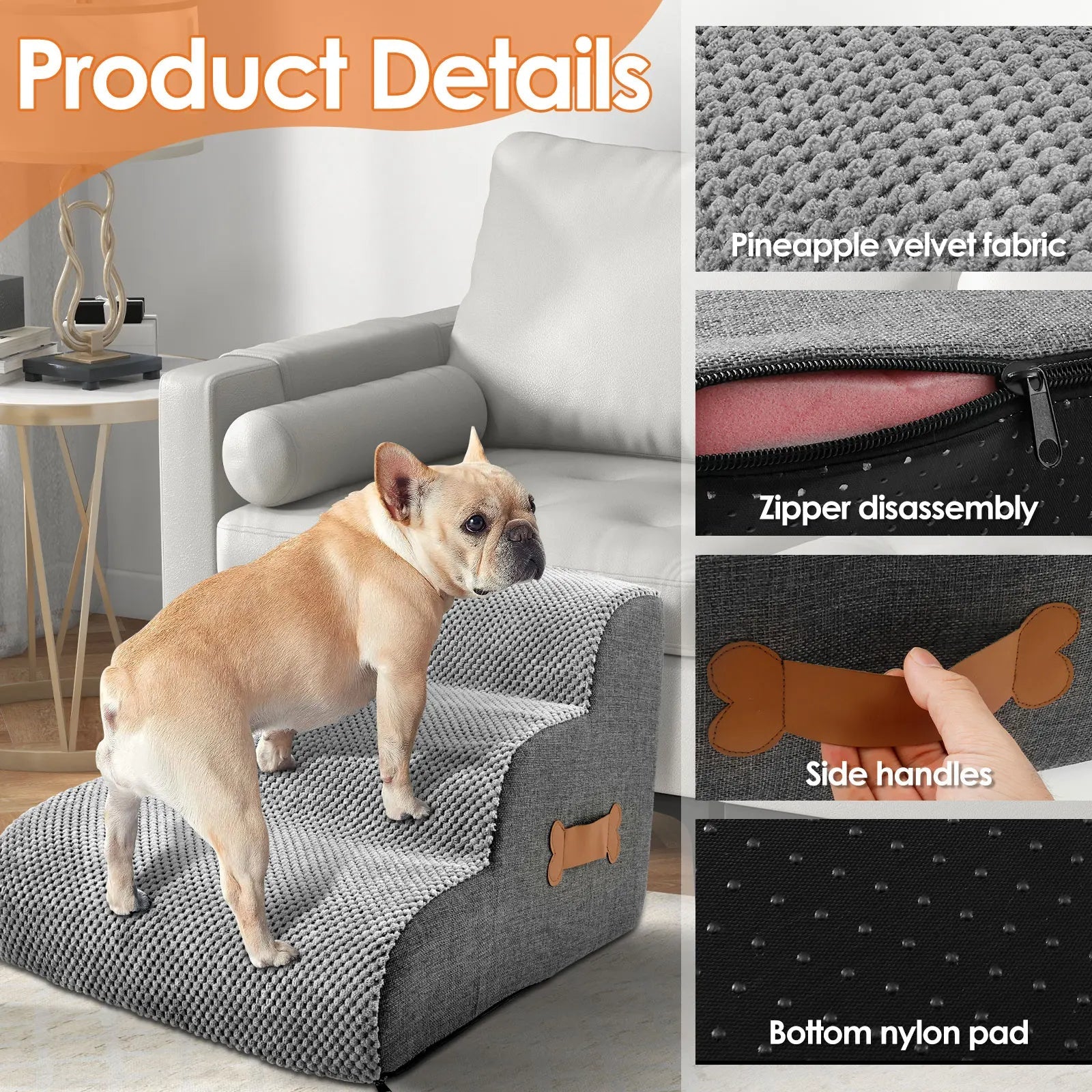 Foam Dog Stairs for Bed and Sofa Access
