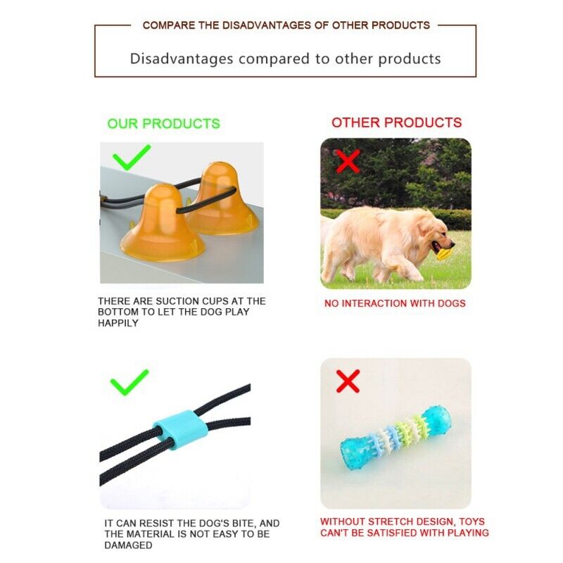 Suction Cup Dog Chew Toy for Interactive Play