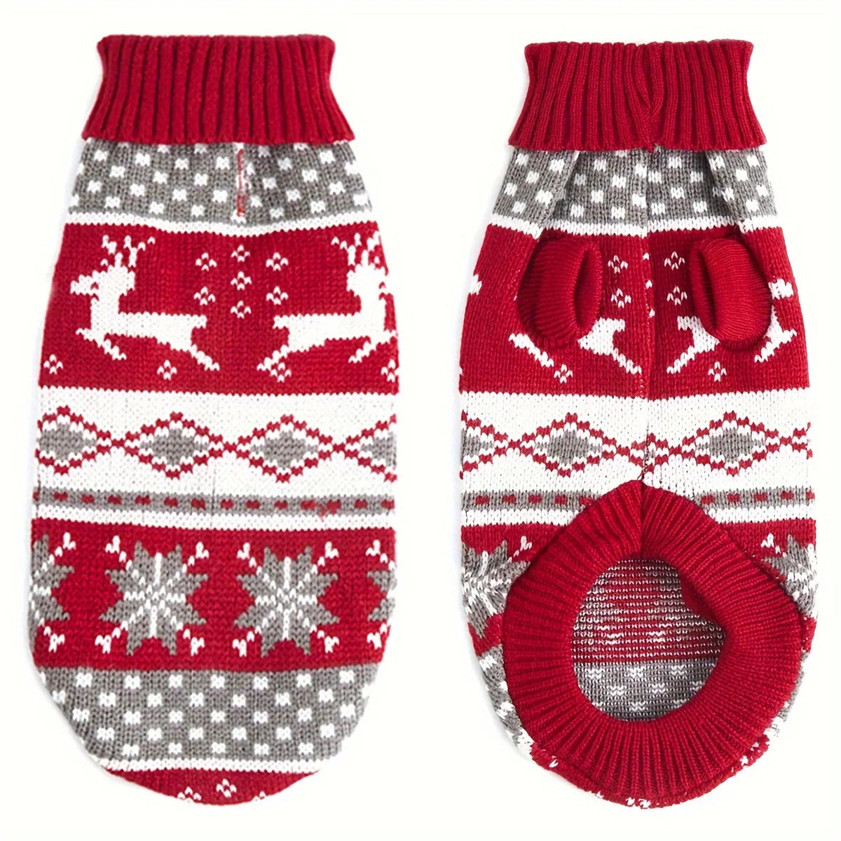 Knitted Christmas Sweater for Small Dogs and Cats