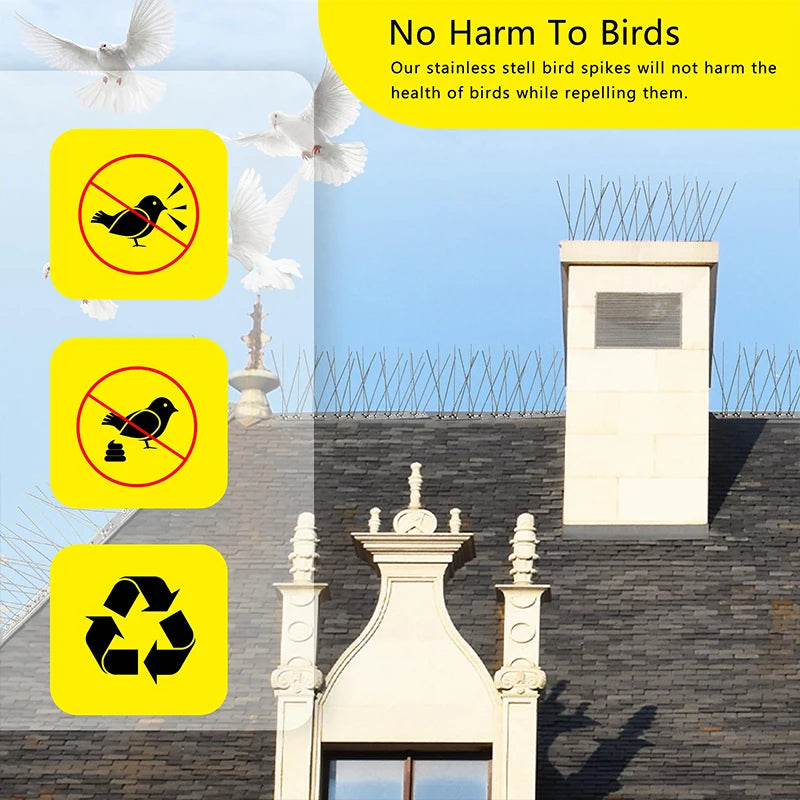 Stainless Steel Outdoor Bird Repellent Spikes