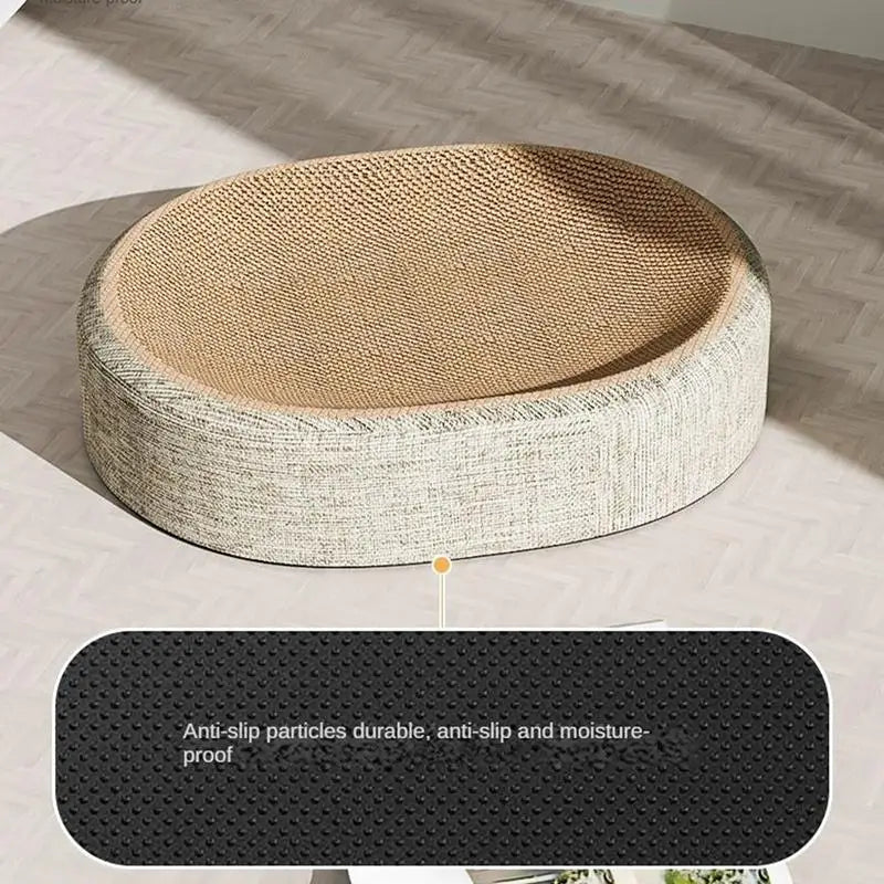 Oval Sisal 2-in-1 Cat Scratcher Bed