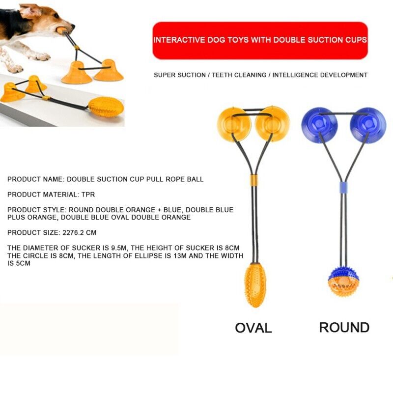 Suction Cup Dog Chew Toy for Interactive Play