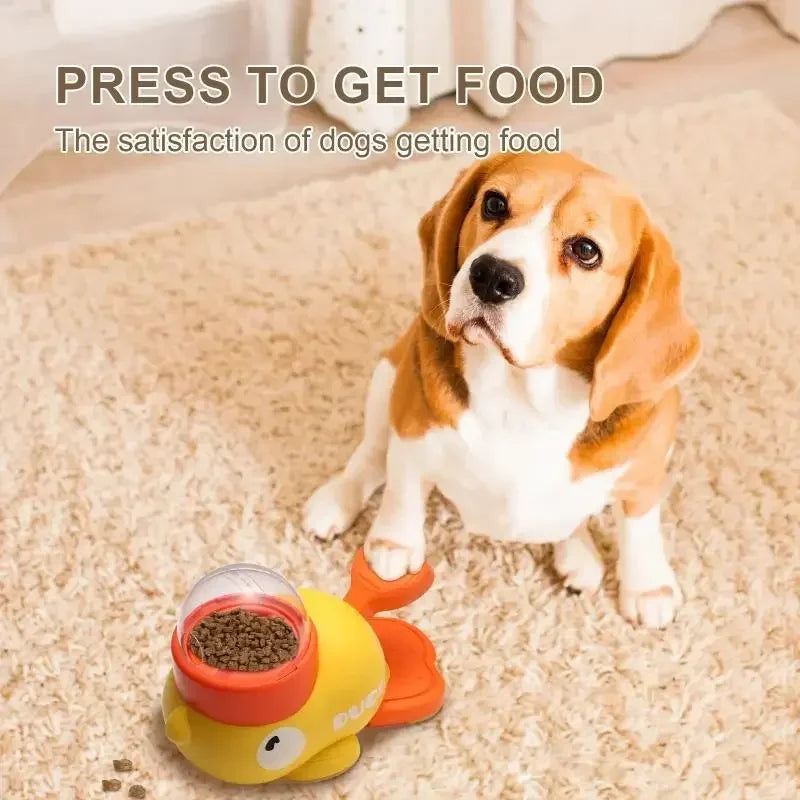 Interactive Duck-Shaped Dog Puzzle Feeder