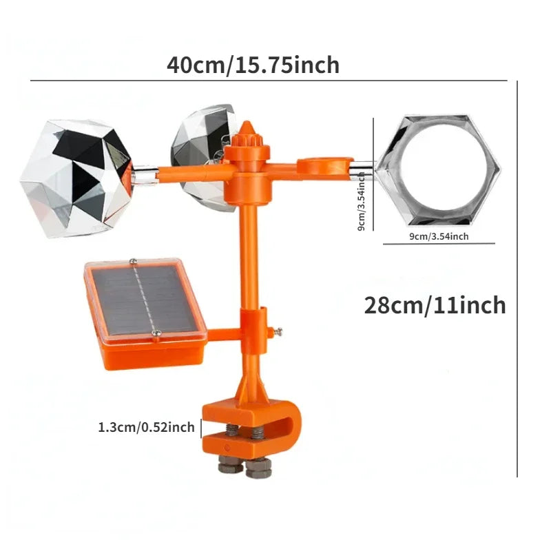 360 Degree Solar Powered Reflective Bird Repeller
