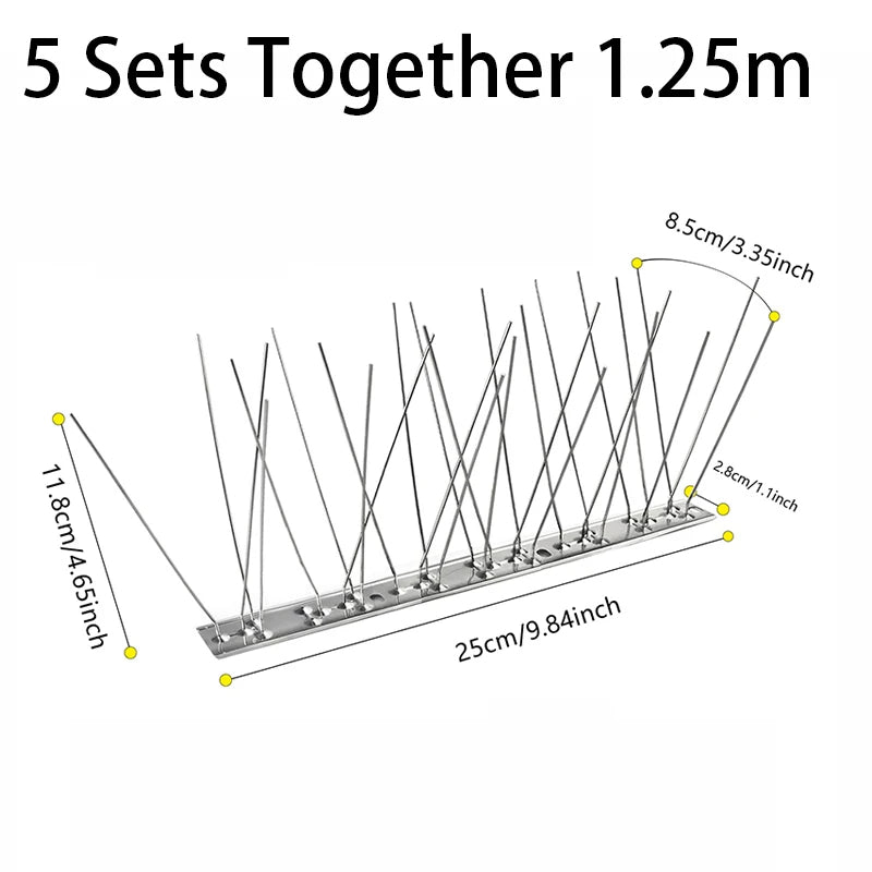 Stainless Steel Outdoor Bird Repellent Spikes