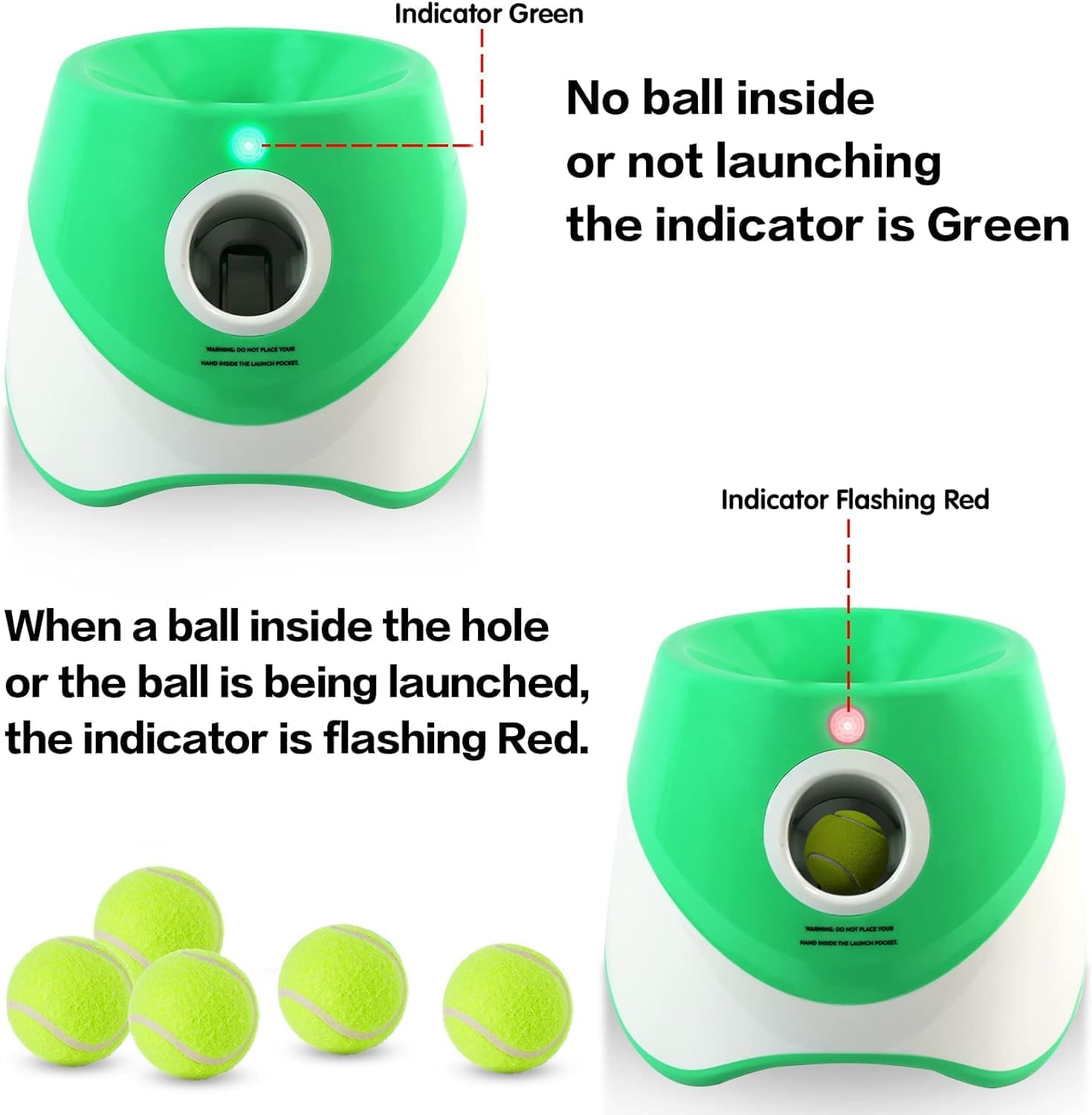 Automatic Dog Ball Launcher, 3 Distance Settings