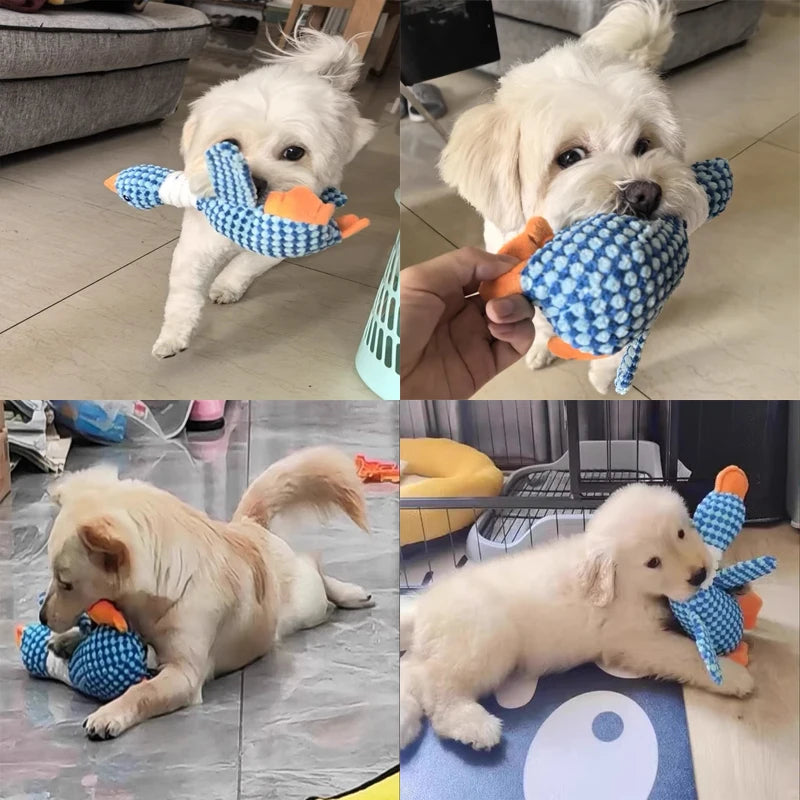 Plush Squeaky Dog Chew Toy for Play and Training
