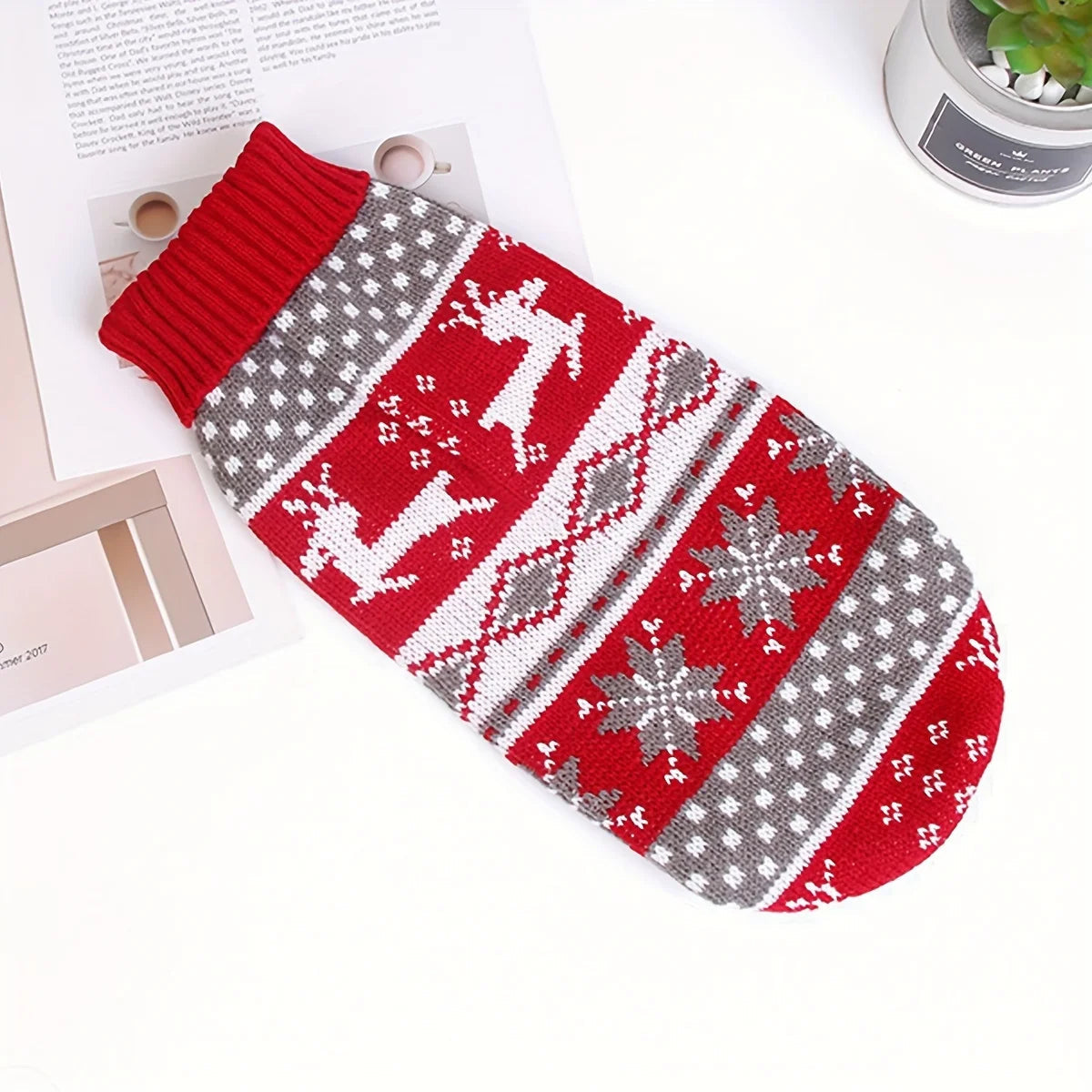 Knitted Christmas Sweater for Small Dogs and Cats