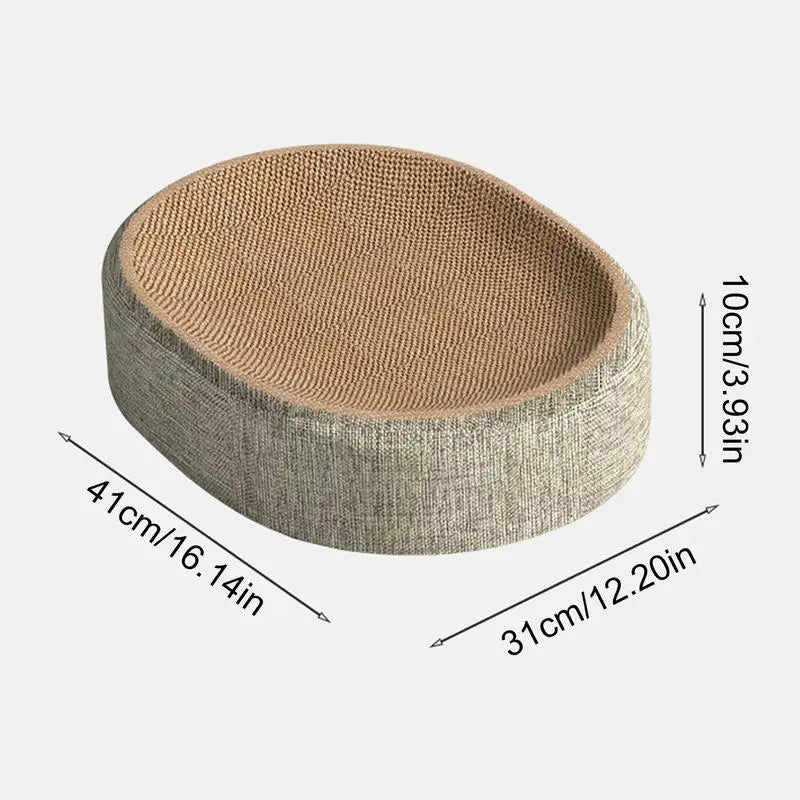 Oval Sisal 2-in-1 Cat Scratcher Bed
