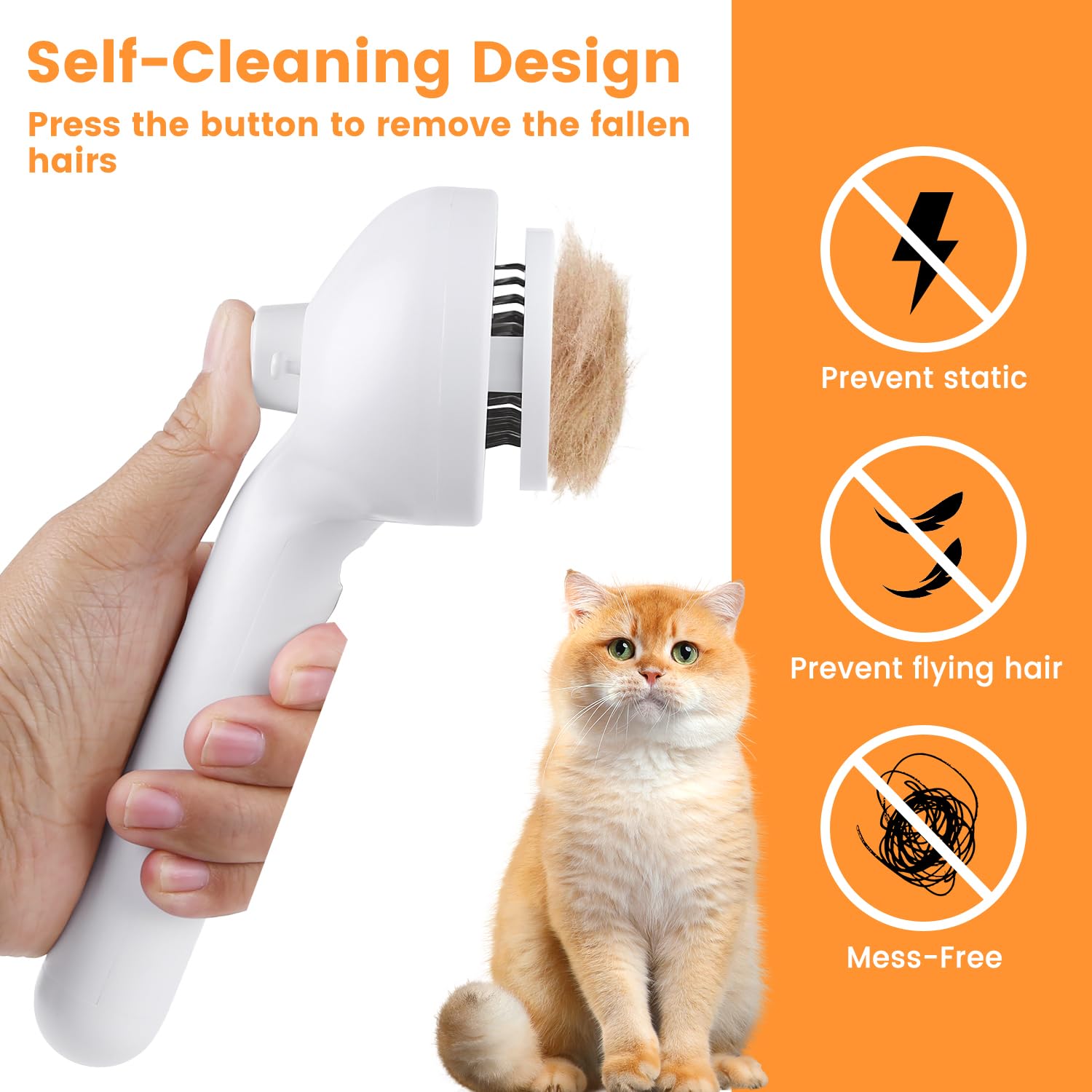 Misting Steam Grooming Brush for Cats and Dogs