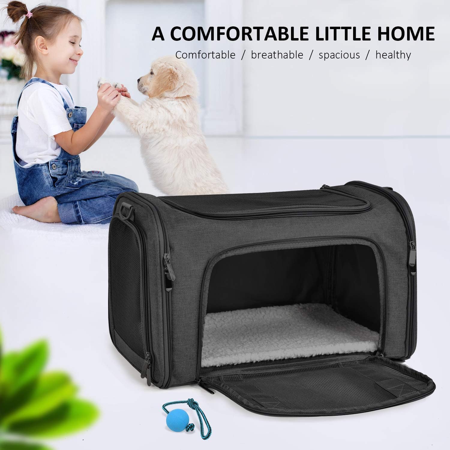 Airline-Approved Pet Carrier Bag for Cats and Dogs Up to 15 Lbs