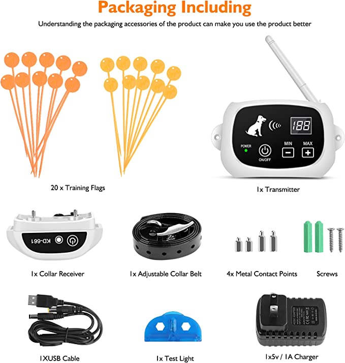 Wireless Dog Fence System with Training Collar