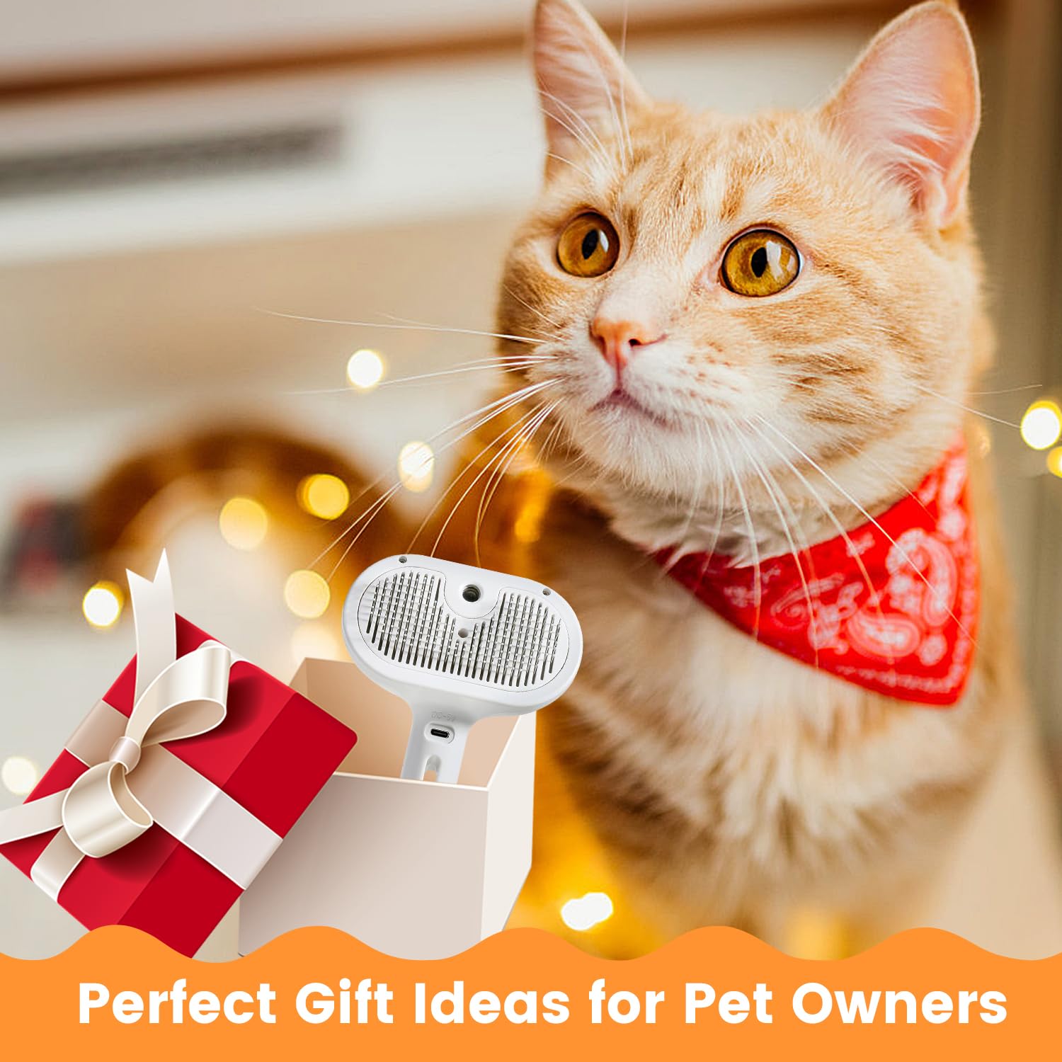 Misting Steam Grooming Brush for Cats and Dogs
