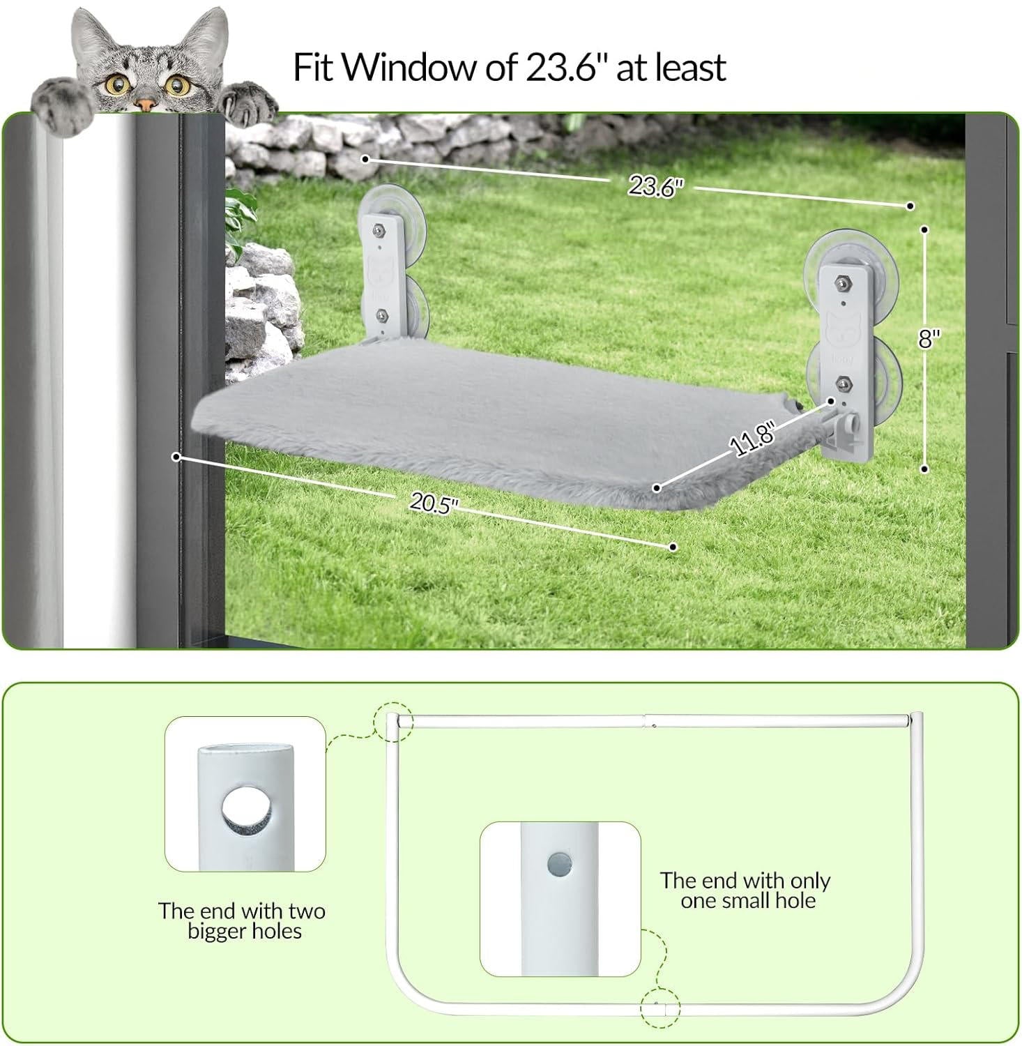 Suction Cup Cat Window Hammock Perch