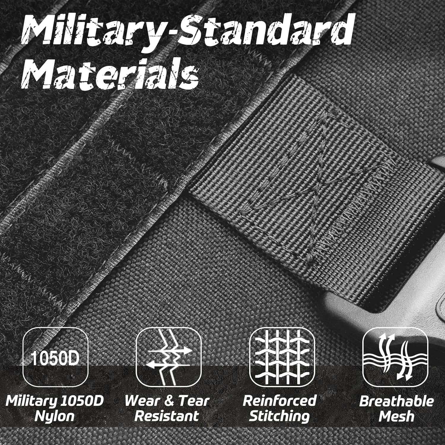 Tactical No-Pull Dog Harness with Handle and Molle Panels