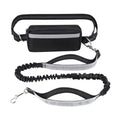 Hands-Free Double-Handle Bungee Dog Leash with Reflective Stitching