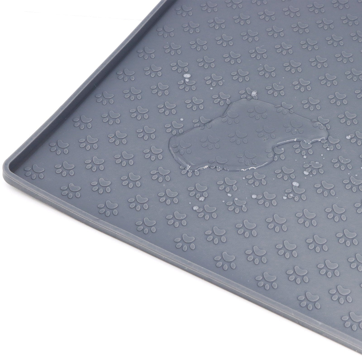 Non-Slip Dog Feeder Mat with Raised Edges - 15.5 x 23.5 In