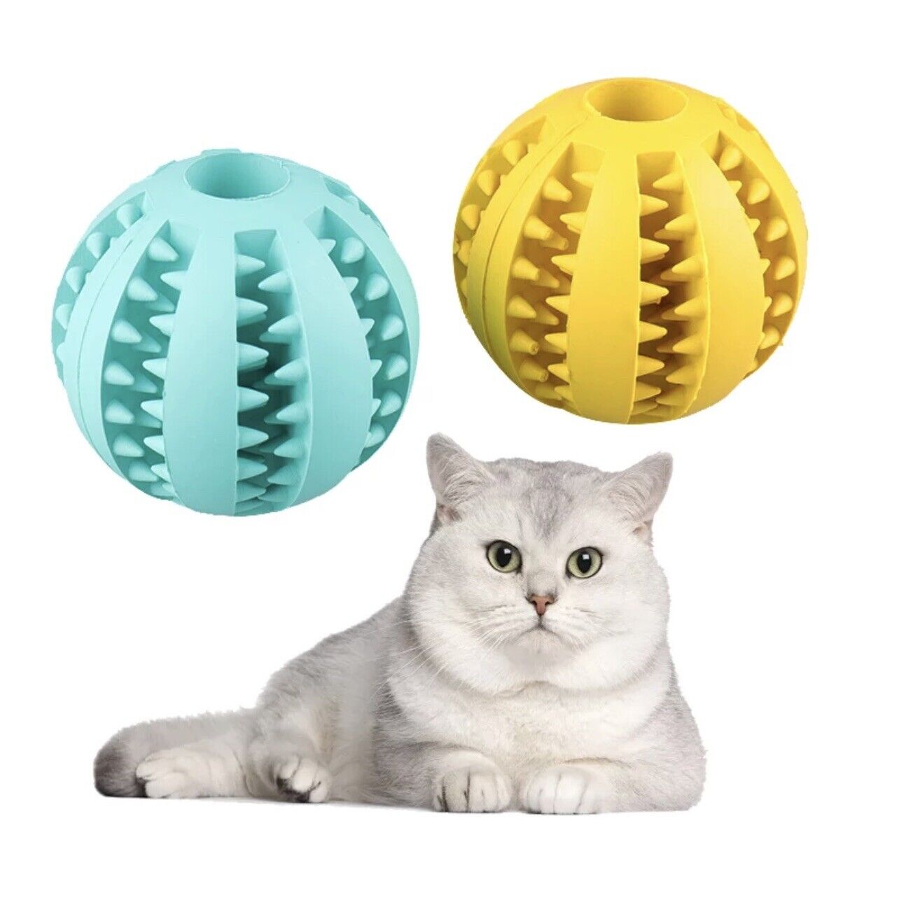 Interactive Rubber Treat Dispensing Ball