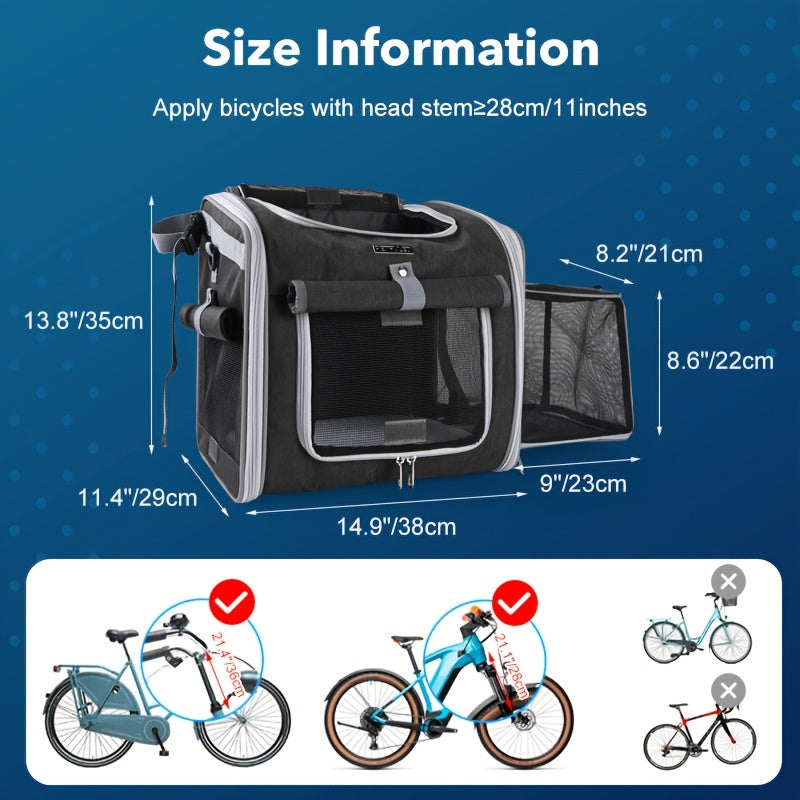 Expandable Bike Basket for Small Pets
