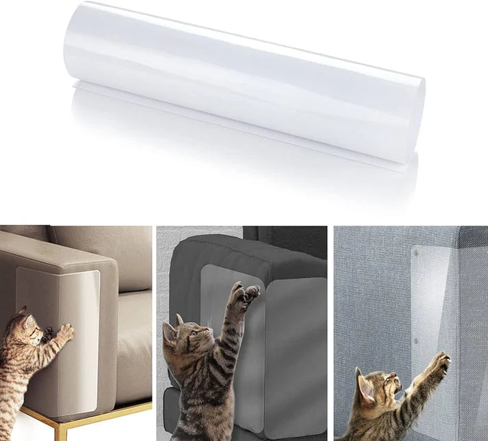 Clear Adhesive Furniture Scratch Guard for Cats