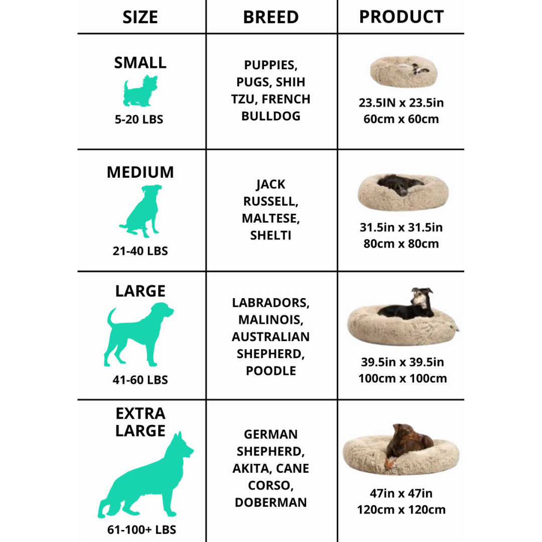 Calming Dog Bed - Ultra Plush Cozy Nest with Raised Rim