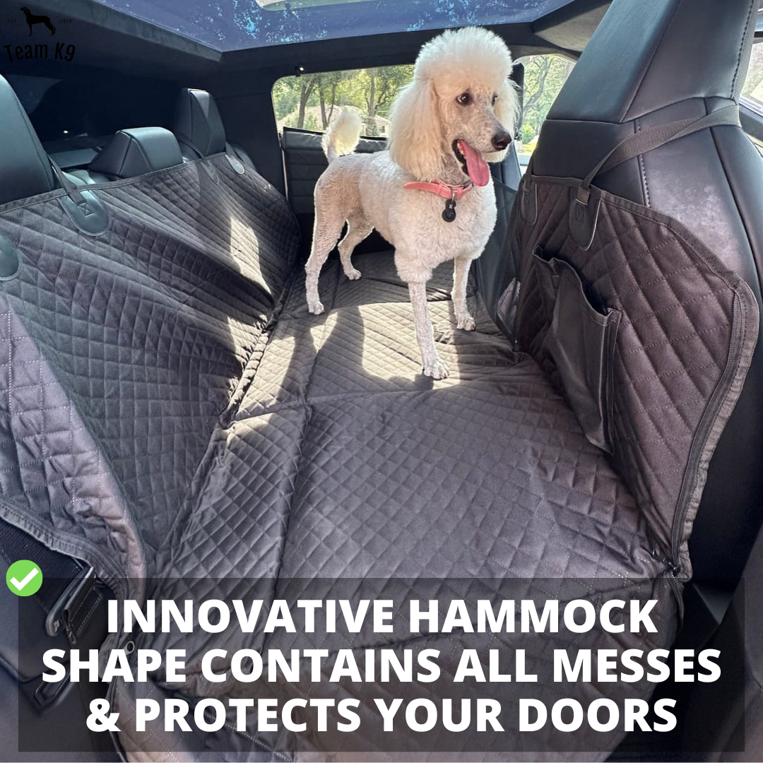 Waterproof Hammock Car Seat Cover for Dogs with Storage