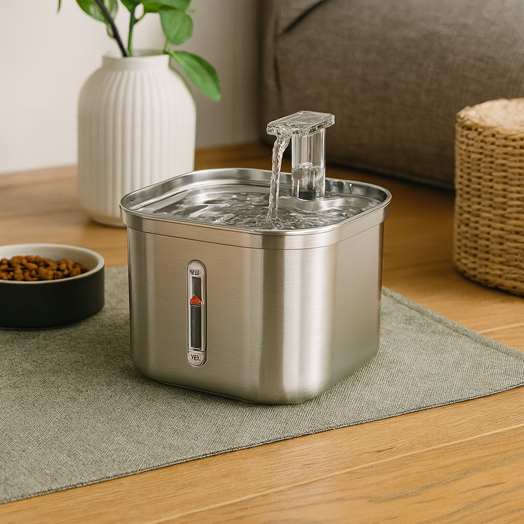 Stainless Steel Automatic Pet Water Dispenser with Smart Filtration